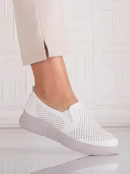 Pantofi dama Casual Albi din Piele Ecologica Nilasa imagine