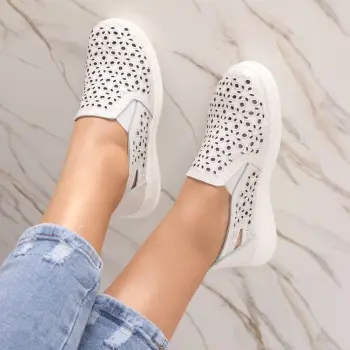 Pantofi dama casual Albi din Piele Naturala Lesara imagine