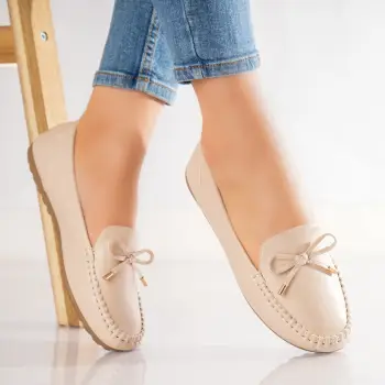 Pantofi dama casual Bej din Piele Ecologica Amelia imagine