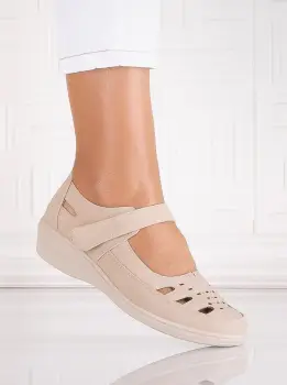 Pantofi dama casual Bej din Piele Ecologica Araua imagine