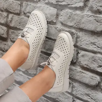 Pantofi dama casual Bej din Piele Ecologica Aseva imagine