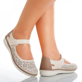 Pantofi dama casual Bej din Piele Ecologica Careta imagine