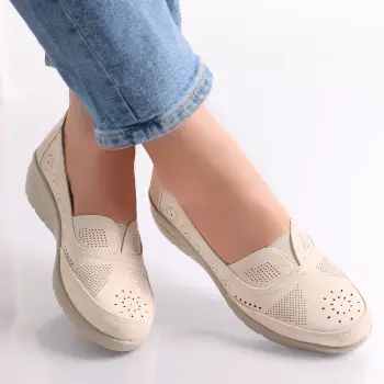 Pantofi dama casual Bej din Piele Ecologica Dinda imagine
