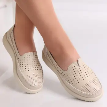 Pantofi dama casual Bej din Piele Ecologica Garena imagine