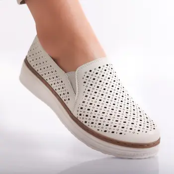 Pantofi dama casual Bej din Piele Ecologica Ismar imagine