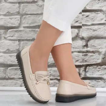 Pantofi dama casual Bej din Piele Ecologica Jinan imagine