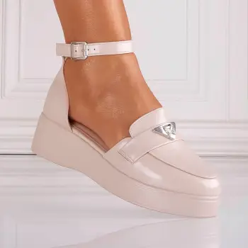 Pantofi dama Casual Bej din Piele Ecologica Kenia imagine