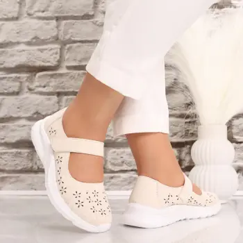 Pantofi dama casual Bej din Piele Ecologica Lani imagine