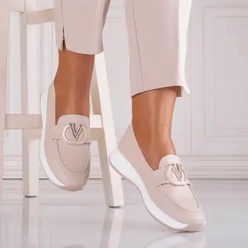 Pantofi dama Casual Bej din Piele Ecologica Nelisia imagine