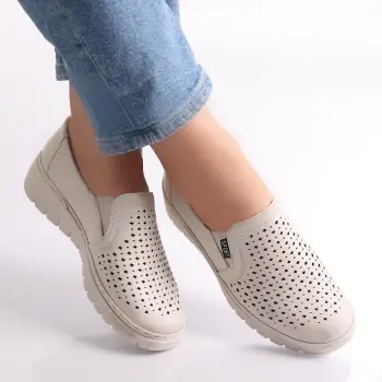 Pantofi dama casual Bej din Piele Ecologica Ozel imagine