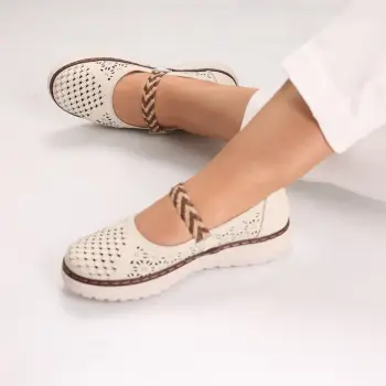 Pantofi dama casual Bej din Piele Ecologica Rimana imagine