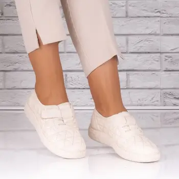 Pantofi dama casual Bej din Piele Ecologica Saraya imagine