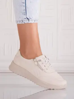 Pantofi dama Casual Bej din Piele Ecologica Savira imagine