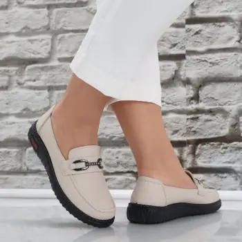 Pantofi dama casual Bej din Piele Ecologica siham imagine