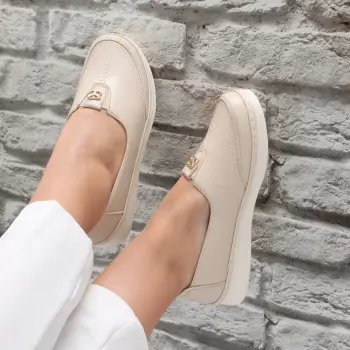 Pantofi dama casual Bej din Piele Ecologica Suraia imagine