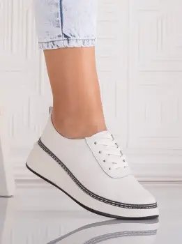Pantofi dama casual Bej din Piele Naturala Alonsa imagine