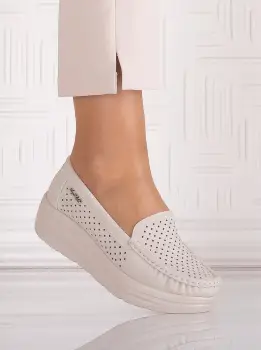 Pantofi dama casual Bej din Piele Naturasa Anastassia imagine