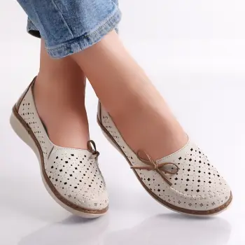 Pantofi dama casual Bej/Kaki din Piele Ecologica Norte imagine
