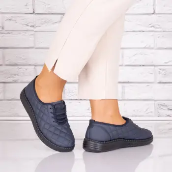 Pantofi dama casual Bleumarin din Piele Ecologica Arasel imagine