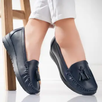 Pantofi dama casual Bleumarin din Piele Ecologica Casane imagine