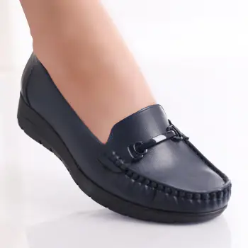 Pantofi dama casual Bleumarin din Piele Ecologica Enasa imagine