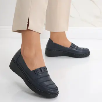 Pantofi dama casual Bleumarin din Piele Ecologica Keransa imagine