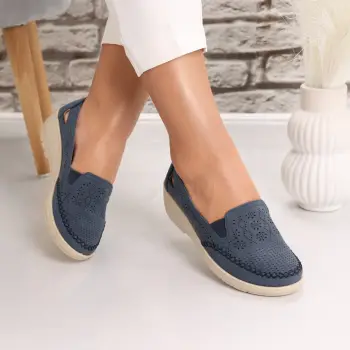 Pantofi dama casual Bleumarin din Piele Ecologica Lasina imagine