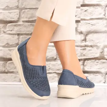 Pantofi dama casual Bleumarin din Piele Ecologica Sonita imagine