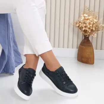 Pantofi dama casual Bleumarin din Piele Naturala Novea imagine