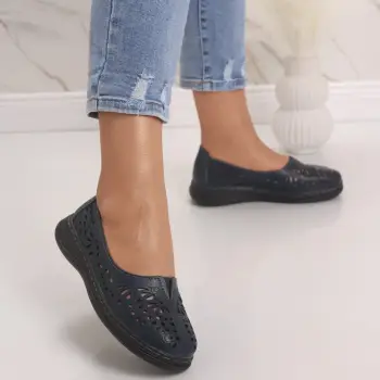 Pantofi dama casual Bleumarin din Piele Naturala Rozlin imagine