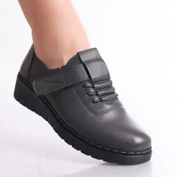 Pantofi dama casual Gri din Piele Ecologica Magaly imagine