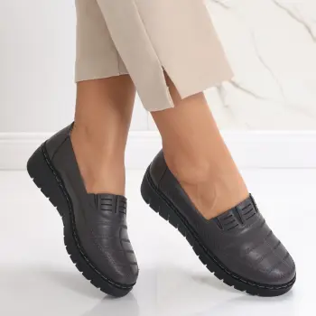 Pantofi dama casual Gri din Piele Ecologica Rasima imagine
