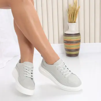 Pantofi dama casual Gri din Piele Naturala Ana imagine