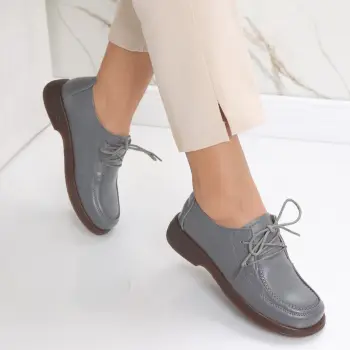 Pantofi dama casual Gri din Piele Naturala Esana imagine