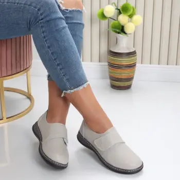 Pantofi dama casual Gri din piele naturala Felicy imagine