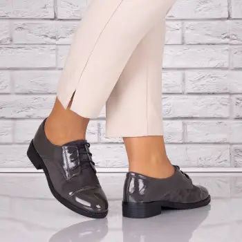Pantofi dama casual Gri piele ecologica Capricia imagine