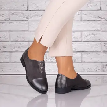 Pantofi dama casual Gri piele ecologica Daviria imagine