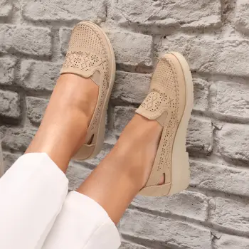 Pantofi dama casual Kaki din Piele Ecologica Lasina imagine