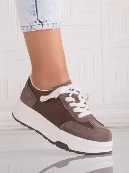 Pantofi dama casual Maro din Piele Naturala Intoarsa si textil Narella imagine