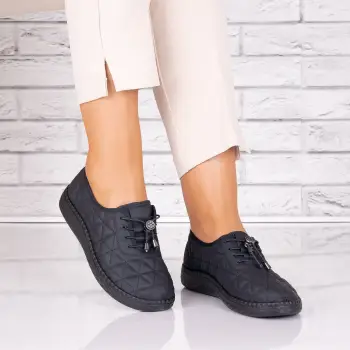 Pantofi dama casual Negri din Piele Ecologica Acuna imagine