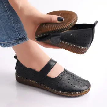 Pantofi dama casual Negri din Piele Ecologica Amata imagine