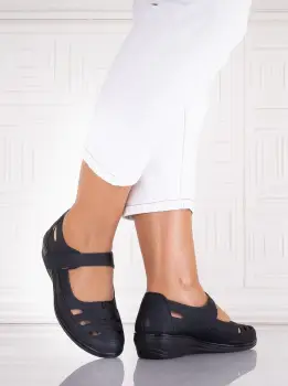 Pantofi dama casual Negri din Piele Ecologica Araua imagine
