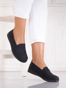 Pantofi dama casual Negri din Piele Ecologica Atinos imagine