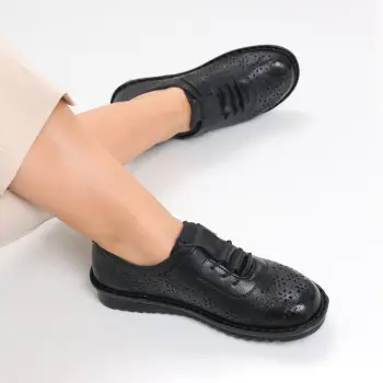 Pantofi dama casual negri din Piele Ecologica Atrisa imagine