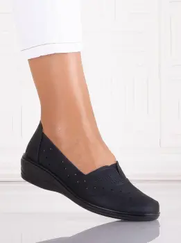 Pantofi dama casual Negri din Piele Ecologica Audara imagine