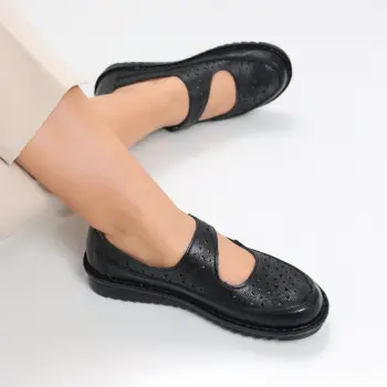 Pantofi dama casual Negri din Piele Ecologica Banva imagine
