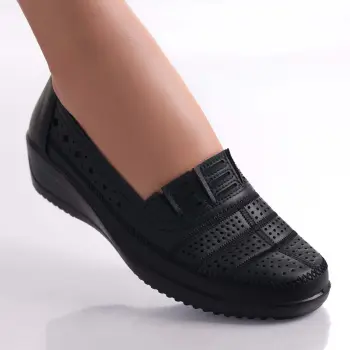 Pantofi dama casual Negri din Piele Ecologica Belen imagine