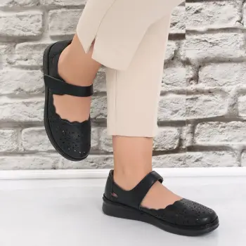 Pantofi dama casual Negri din Piele Ecologica Blaymi imagine