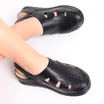 Pantofi dama casual Negri din Piele Ecologica Cadida imagine