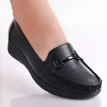 Pantofi dama casual Negri din Piele Ecologica Enasa imagine